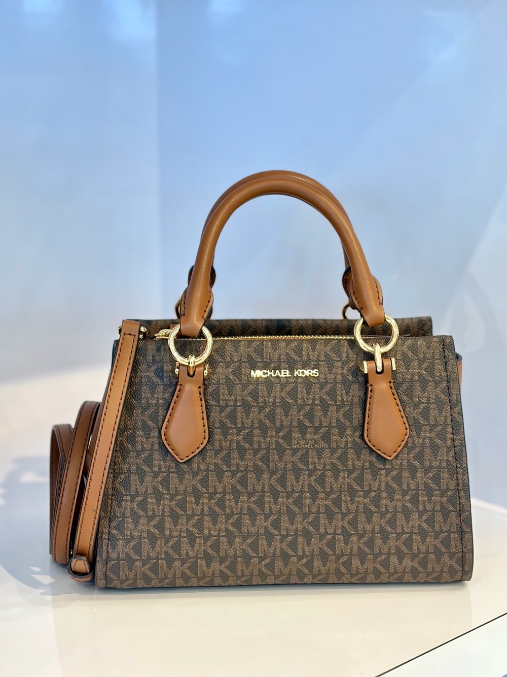 Michael Kors Marilyn Small Signature Logo Satchel Crossbody Bag